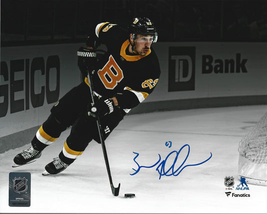 Brad Marchand Alternate Jersey Boston Bruins Autographed 11x14 Hockey Blackout Photo (Blue Ink)