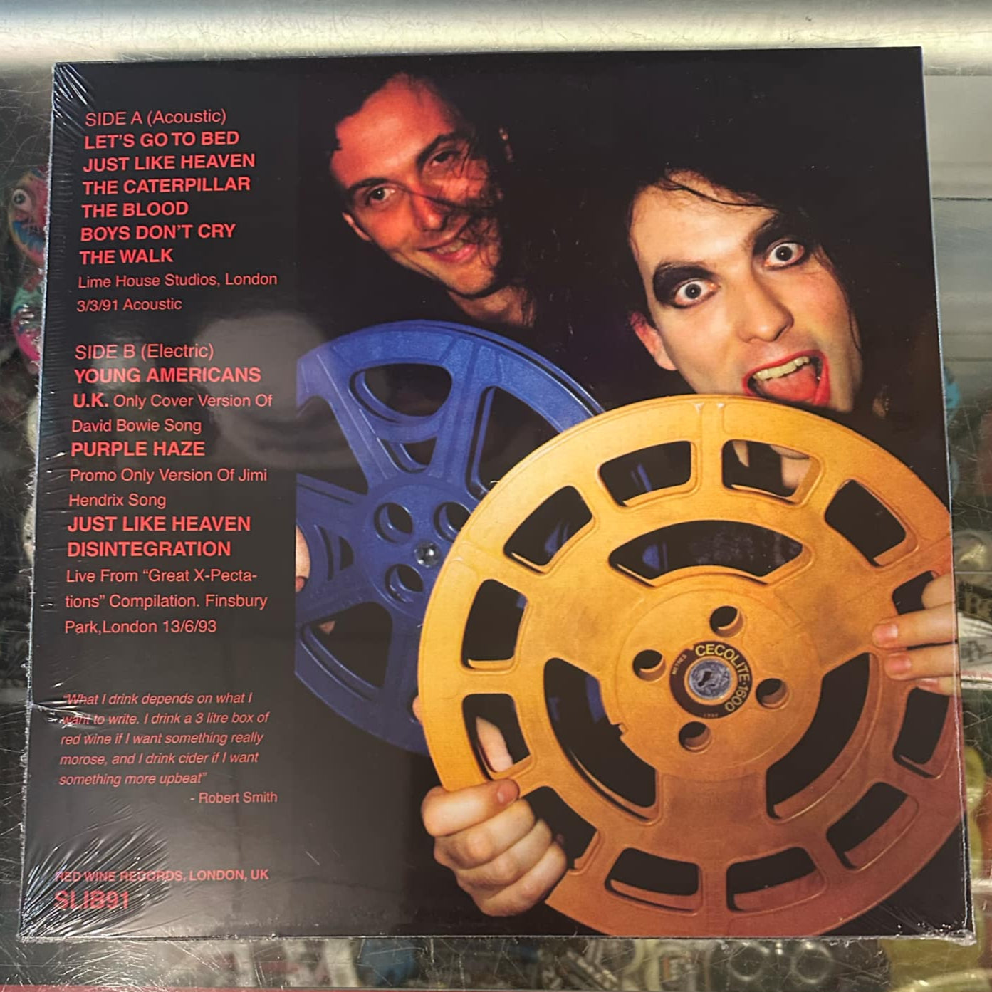 Cure, The – SOME LIKE IT BLUE (LIVE IN 1991 AND 1993) (Color Vinyl) LP Record *Unofficial Release*