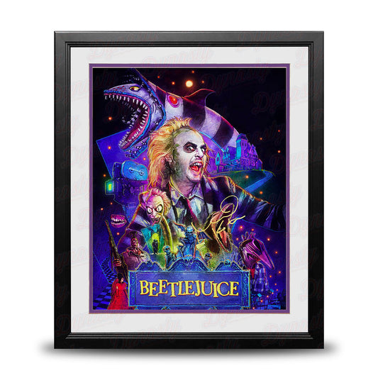 Michael Keaton Framed Autographed 16x20 Photo Collage "Beetlejuice"
