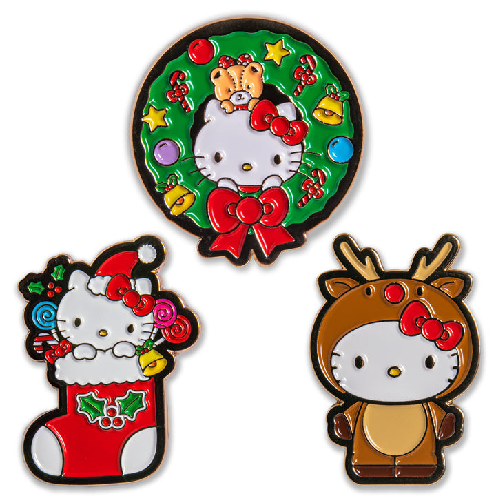 Sanrio: Enamel Pin Set - 1.5" - Hello Kitty - Holiday