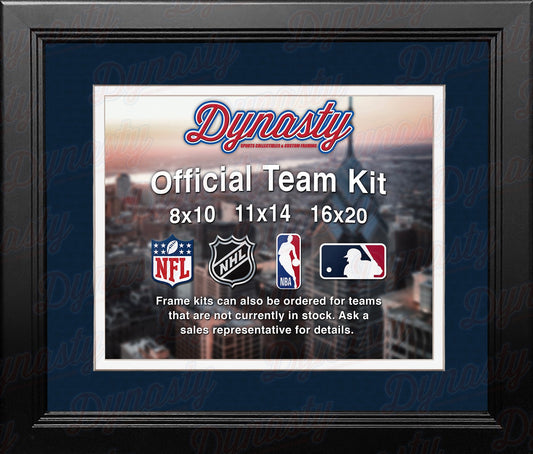 MLB Baseball Photo Picture Frame Kit - Minnesota Twins (Navy Matting, White Trim)