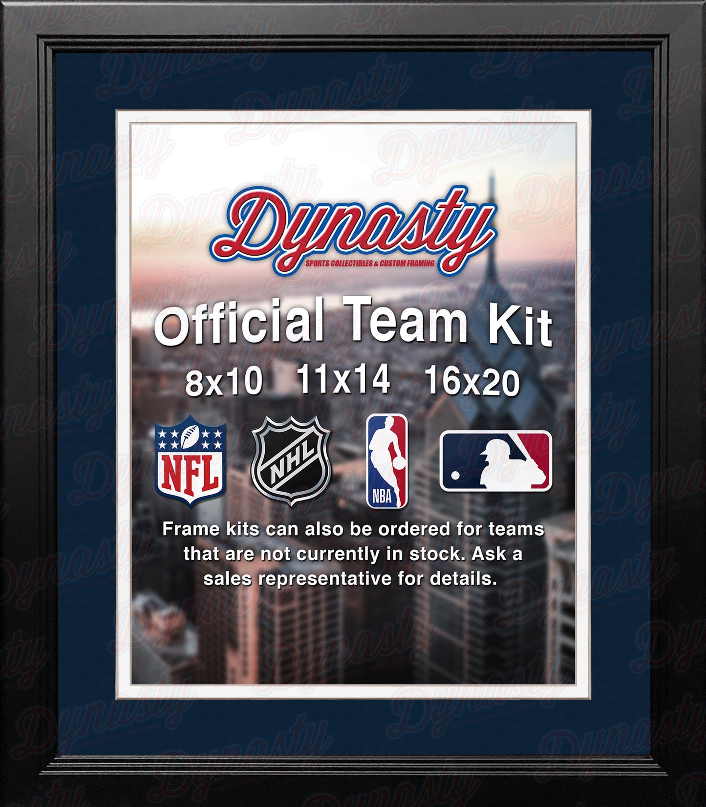 MLB Baseball Photo Picture Frame Kit - Minnesota Twins (Navy Matting, White Trim)