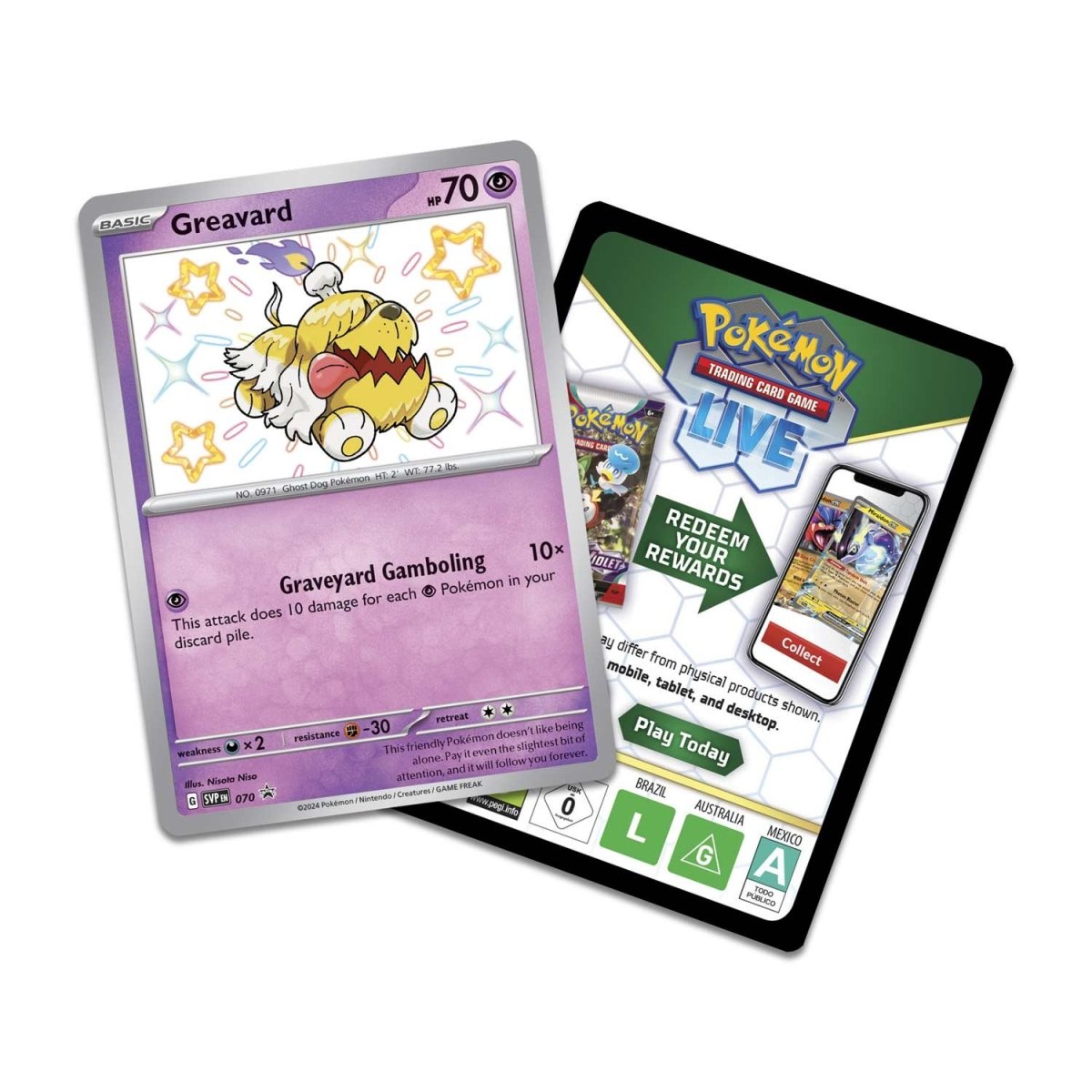 Pokemon: Scarlet & Violet - Paldean Fates Tech Sticker Collection - Shiny Greavard