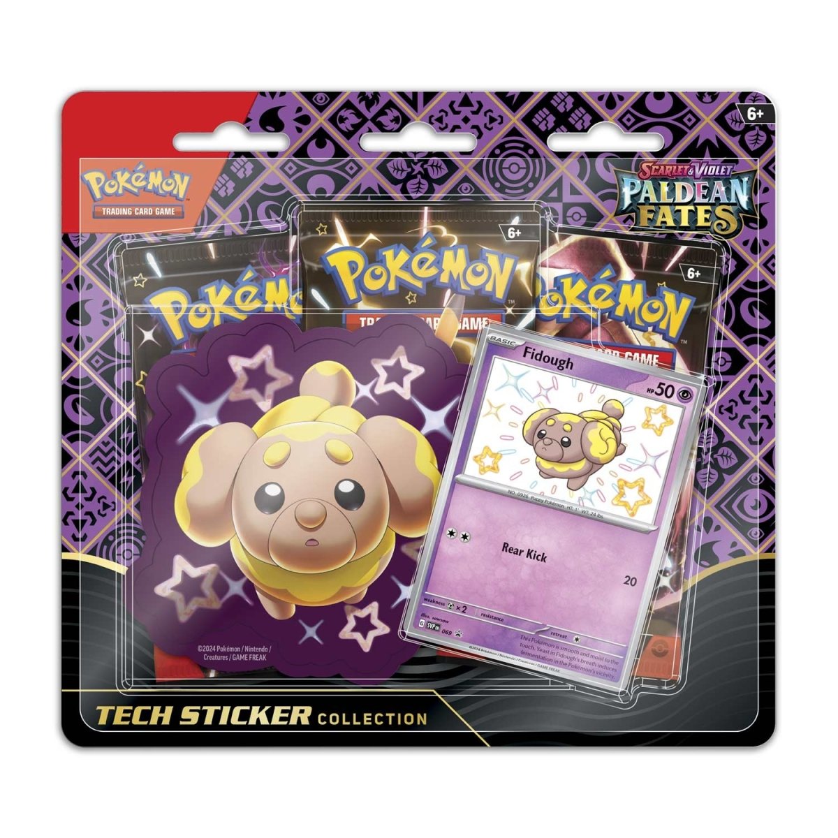 Pokemon: Scarlet & Violet - Paldean Fates Tech Sticker Collection - Shiny Fidough