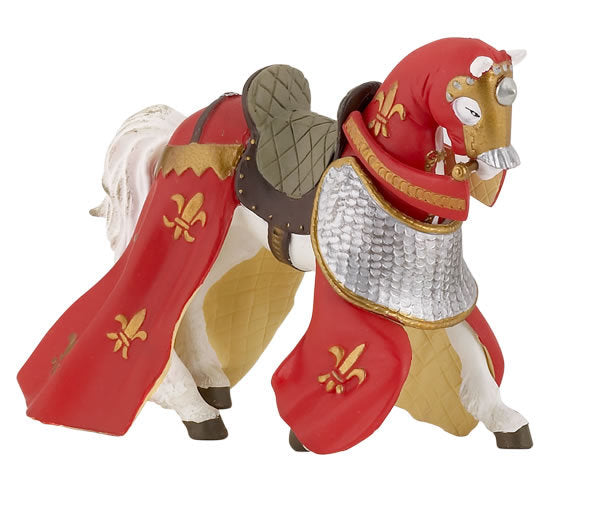 Papo France: Medieval - Draped Horse - Red