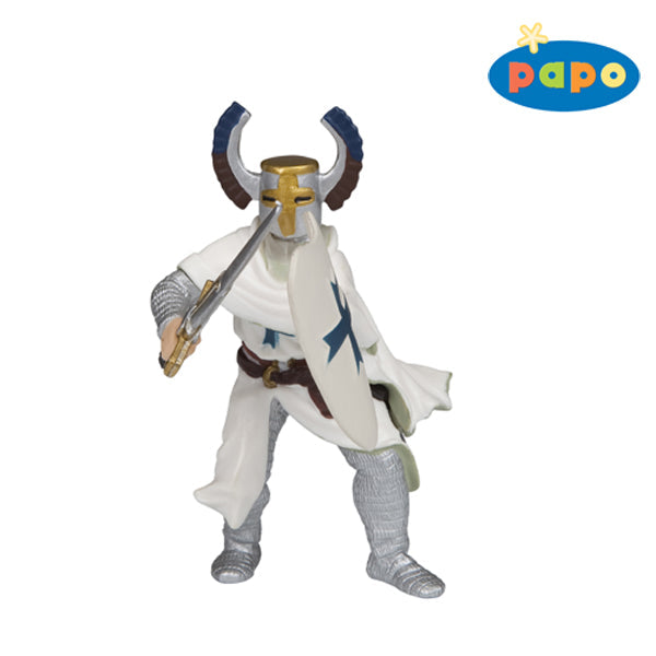 Papo France: Medieval - Crusader With Helmet - Blue