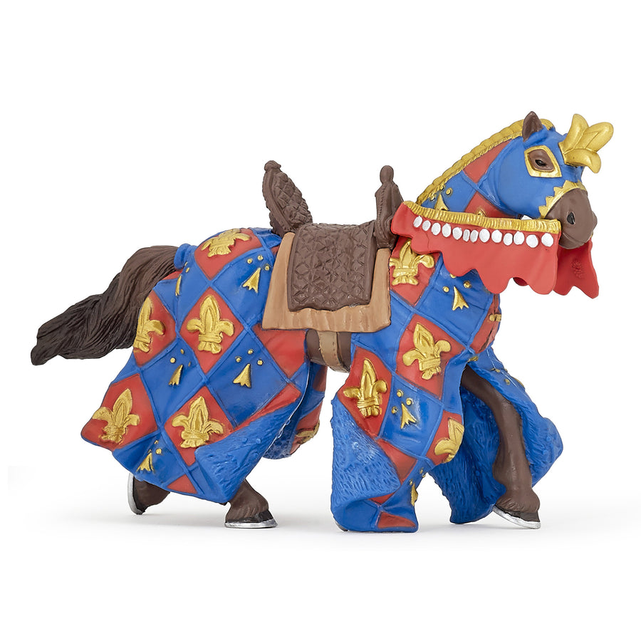 Papo France: Medieval - Fleur-de-Lys - Horse - Blue