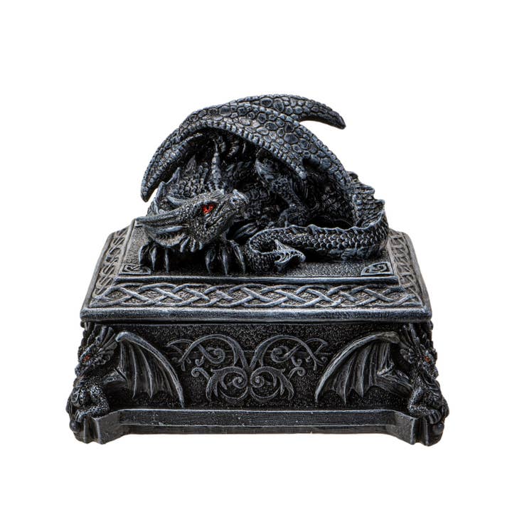 Celtic Dragon Box: Trinket Box - Mythical Winged Guardian