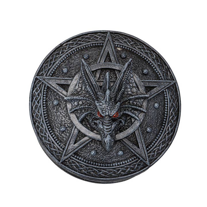 Celtic Dragon Box: Round Pentagram Box