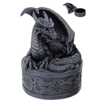 Celtic Dragon Box: Trinket Box - Round