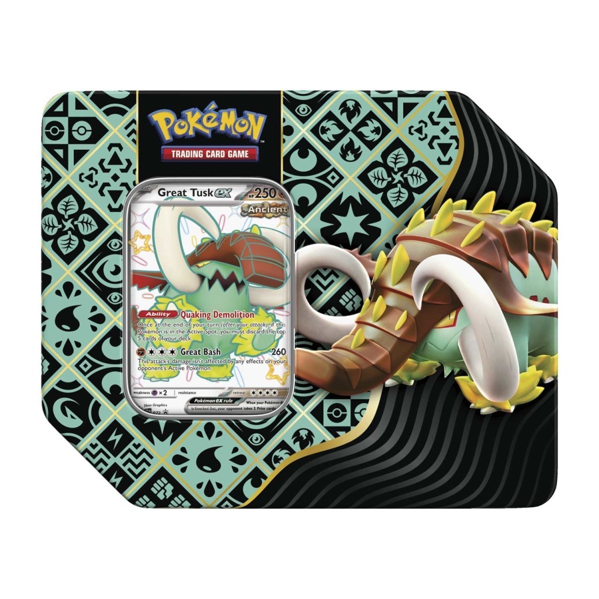 Pokemon: Scarlet & Violet - Paldean Fates - Tin - Shiny Great Tusk ex