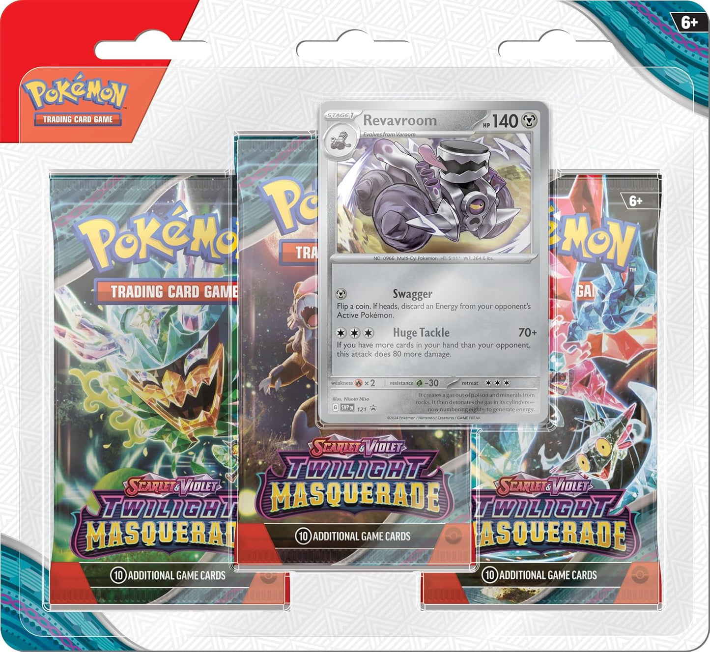 Pokemon: Scarlet & Violet - Twilight Masquerade - 3-Booster Blister Pack - Revavroom
