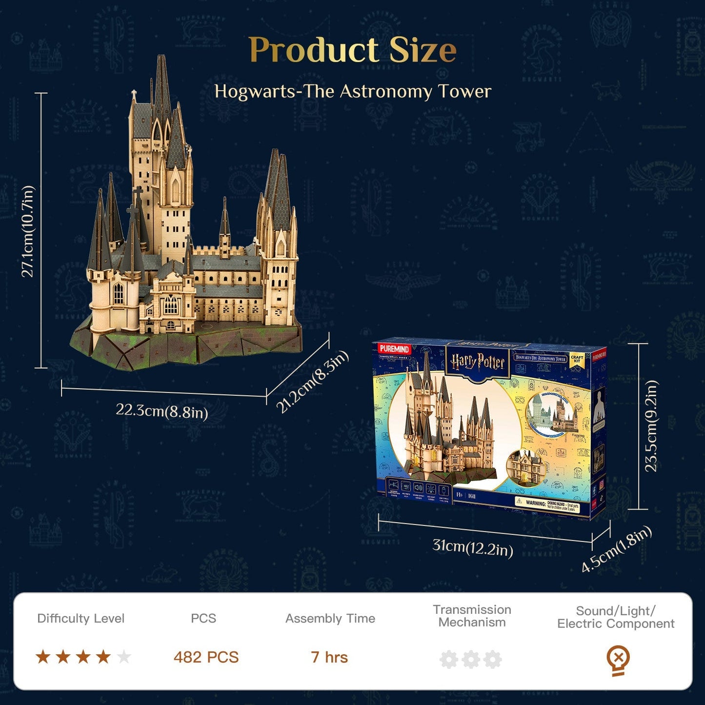 Puremind: Craft Kit - Harry Potter - Hogwarts - Astronomy Tower
