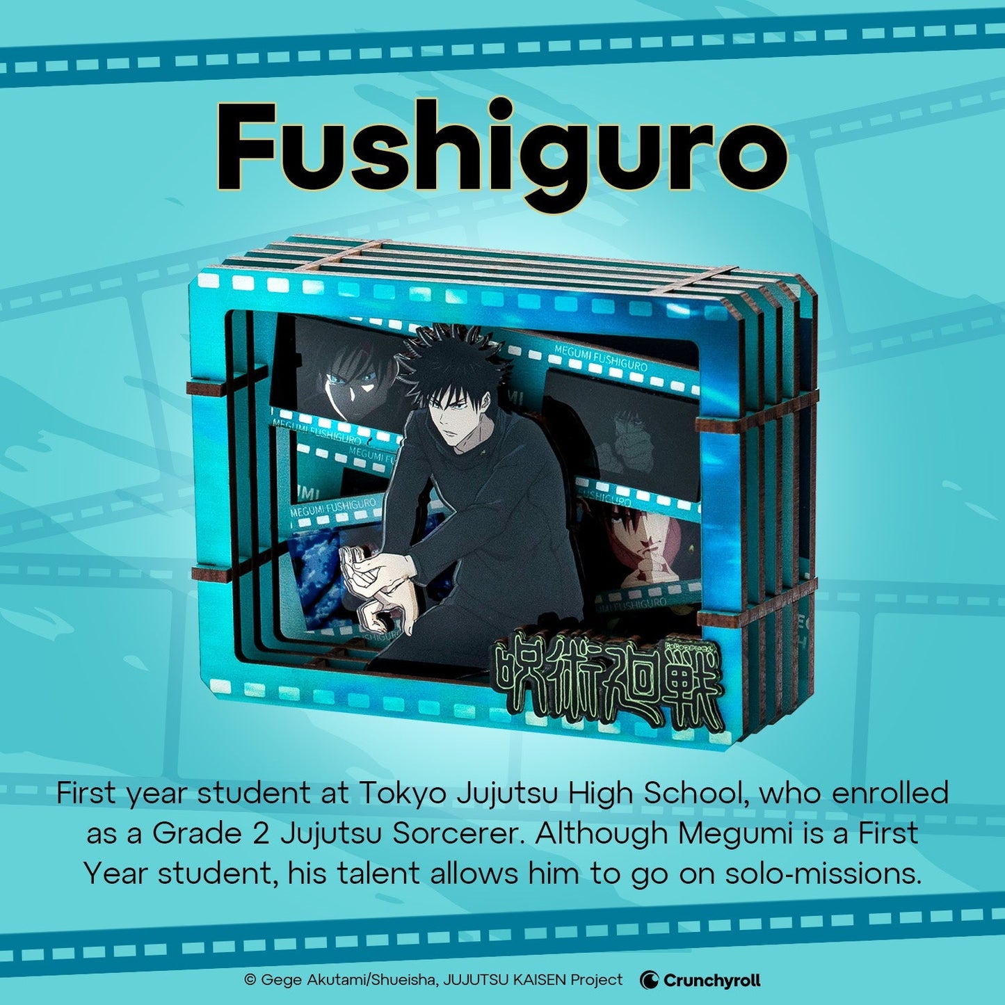 Puremind: Craft Kit - Wooden Gallery - Film Frame - Jujutsu Kaisen - Megumi Fushiguro