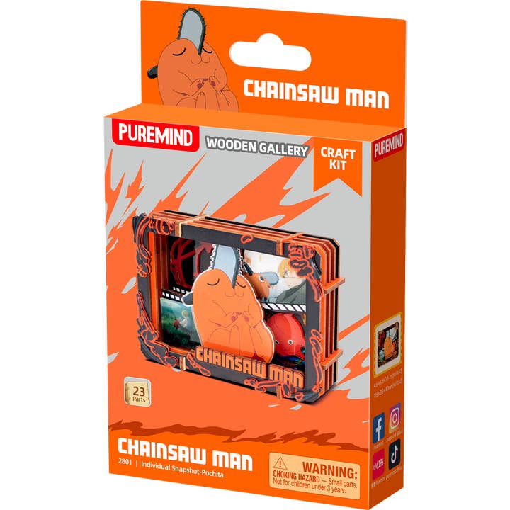 Puremind: Craft Kit - Wooden Gallery - Individual Snapshot - Chainsaw Man - Pochita