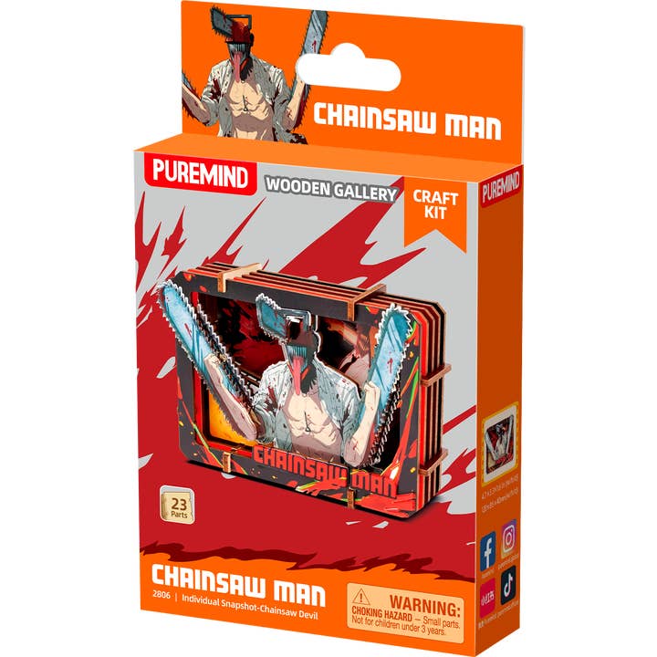 Puremind: Craft Kit - Wooden Gallery - Individual Snapshot - Chainsaw Man - Chainsaw Devil