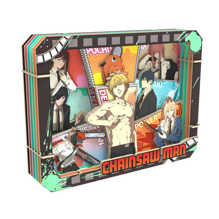 Puremind: Craft Kit - Wooden Gallery - Characters United - Chainsaw Man - Large