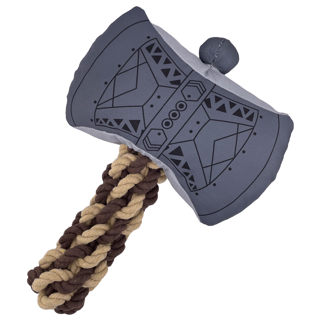 Paw-lymorph Dog Toy: Barbarian's Great Axe