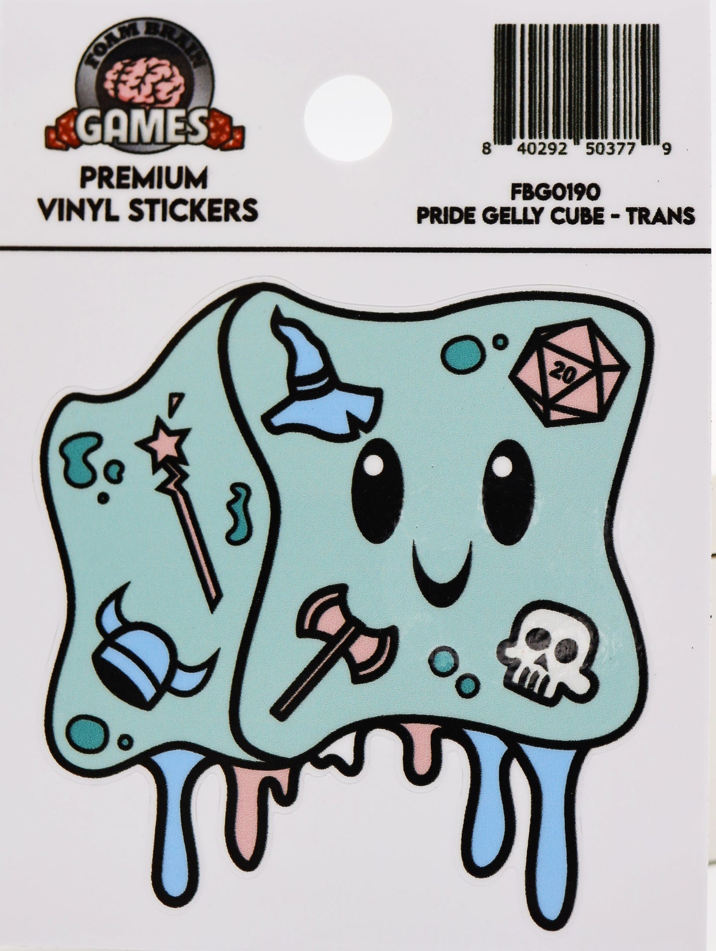 Pride Gelly Cube Sticker: Transgender