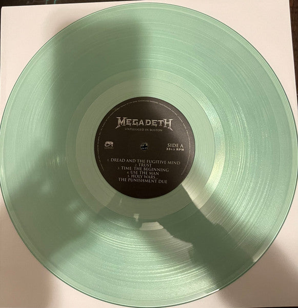 Megadeth – Unplugged In Boston Coke Bottle Clear Color Vinyl LP Record
