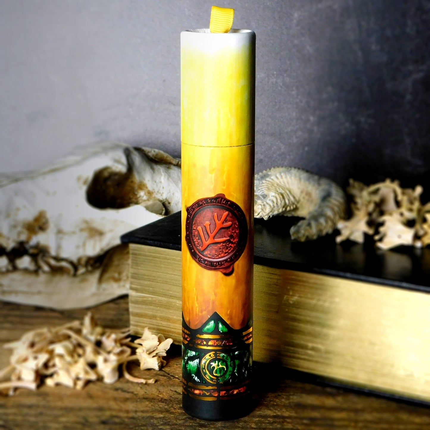 Ritual Candle Dice Tube: The Elder Sign