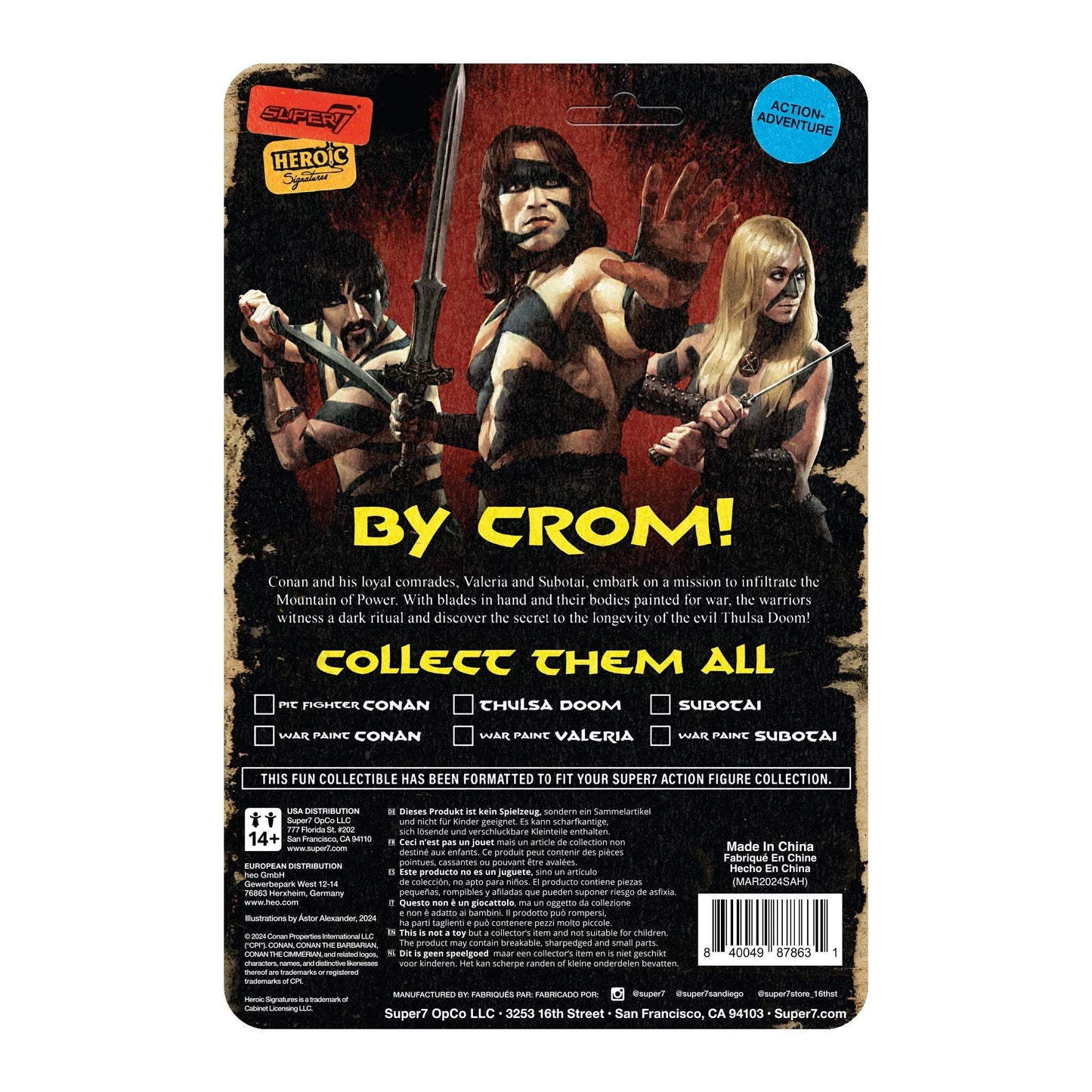 Super7 x CONAN THE BARBARIAN - SUBOTAI (WAR PAINT) ReAction Figure