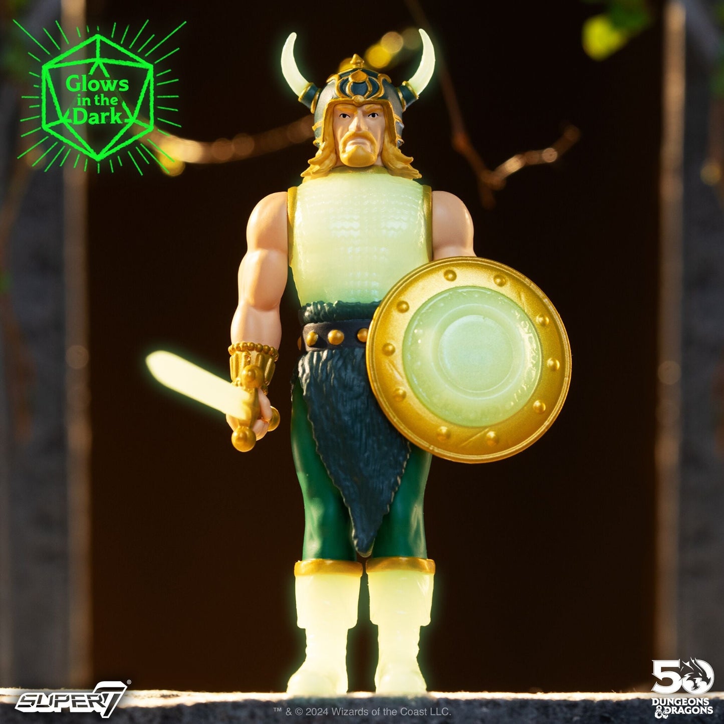 Super7 x DUNGEONS & DRAGONS - Formidable Fighter (GLOW-IN-THE-DARK) ReAction Figure