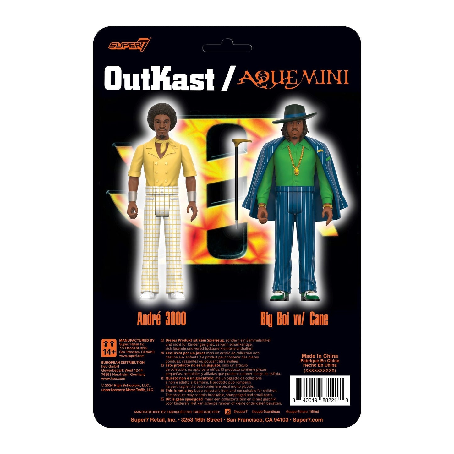 Super7 x Outkast - Andre 3000 - Big Boi (Aquemini) ReAction Figures