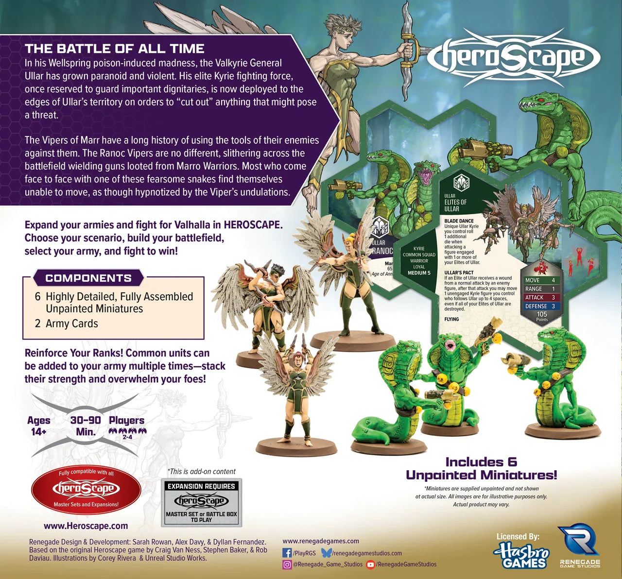 Heroscape: Age of Annihilation - Elites of Ullar & Ranoc Vipers - Common Army Expansion