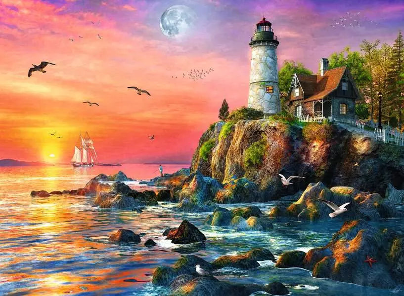 Ravensburger: Puzzle - Lighthouse at Sunset
