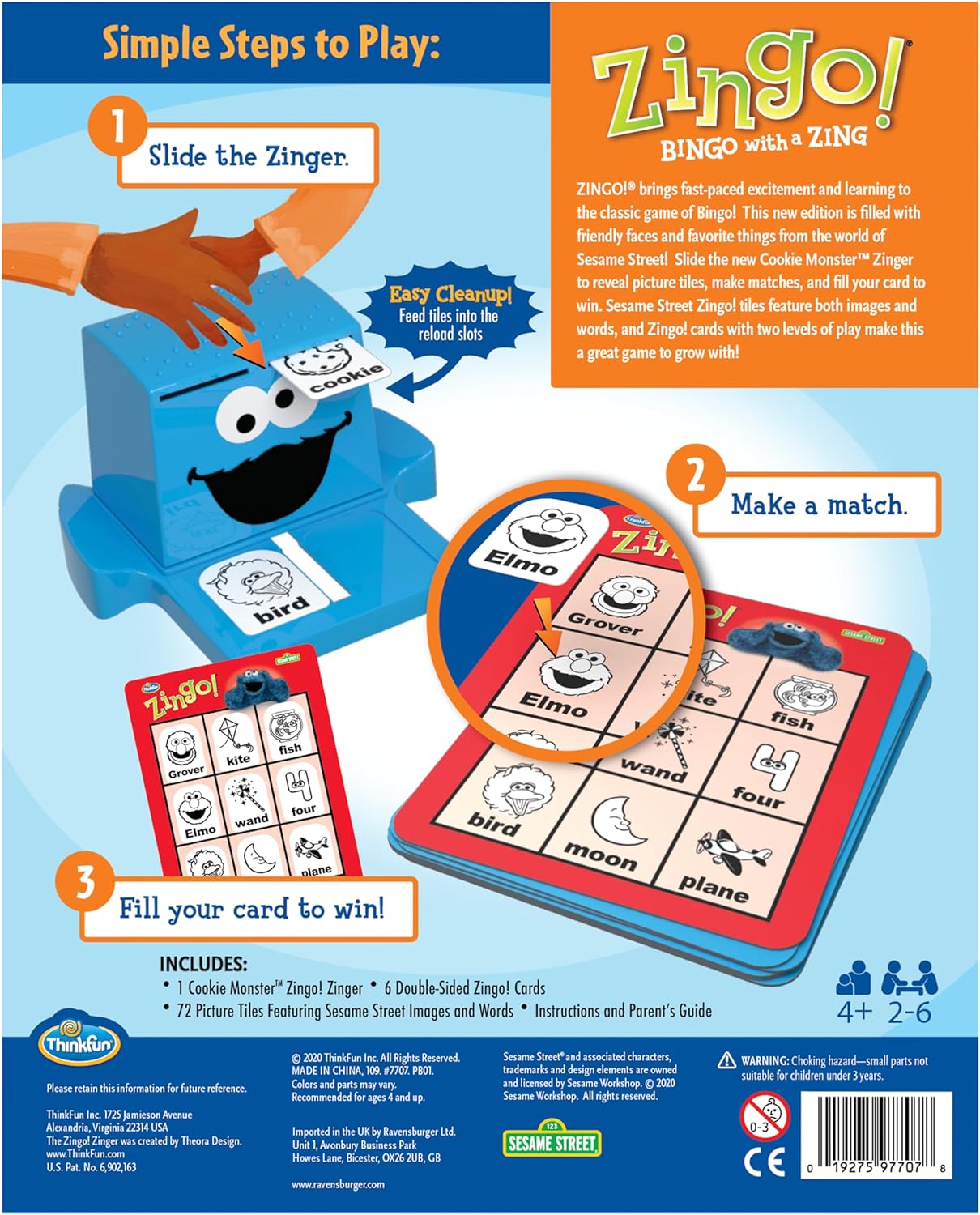 Ravensburger: ThinkFun - Sesame Street Zingo!