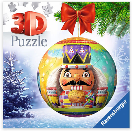 Ravensburger: Puzzle - 3D Puzzle - Puzzle-Ball - Holiday Nutcracker - Purple