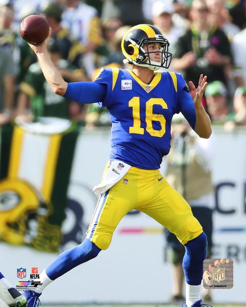 Jared Goff in Action Los Angeles Rams NFL Football 8" x 10" Photo