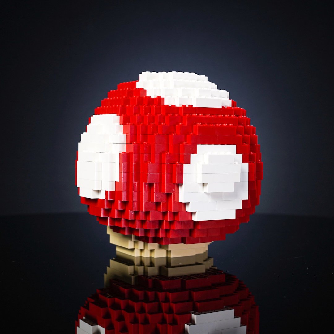 Life-Sized Red Mushroom