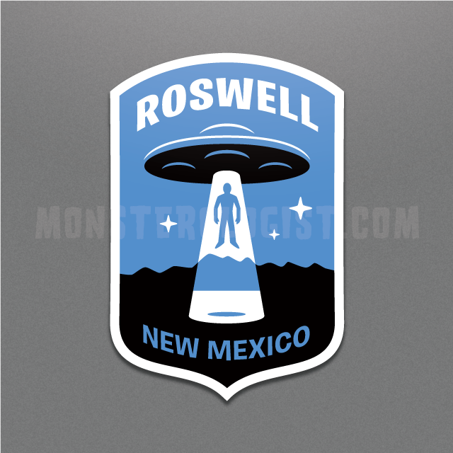 Roswell New Mexico Minimalist Alien Ufo Sticker