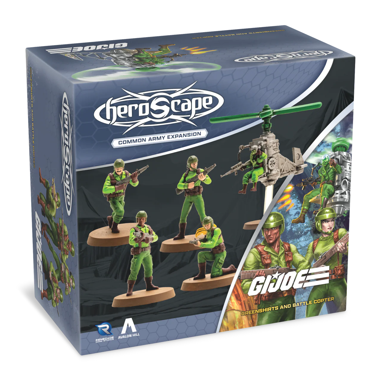 Heroscape: G.I. Joe - Greenshirts & Battle Copter Common Army Expansion