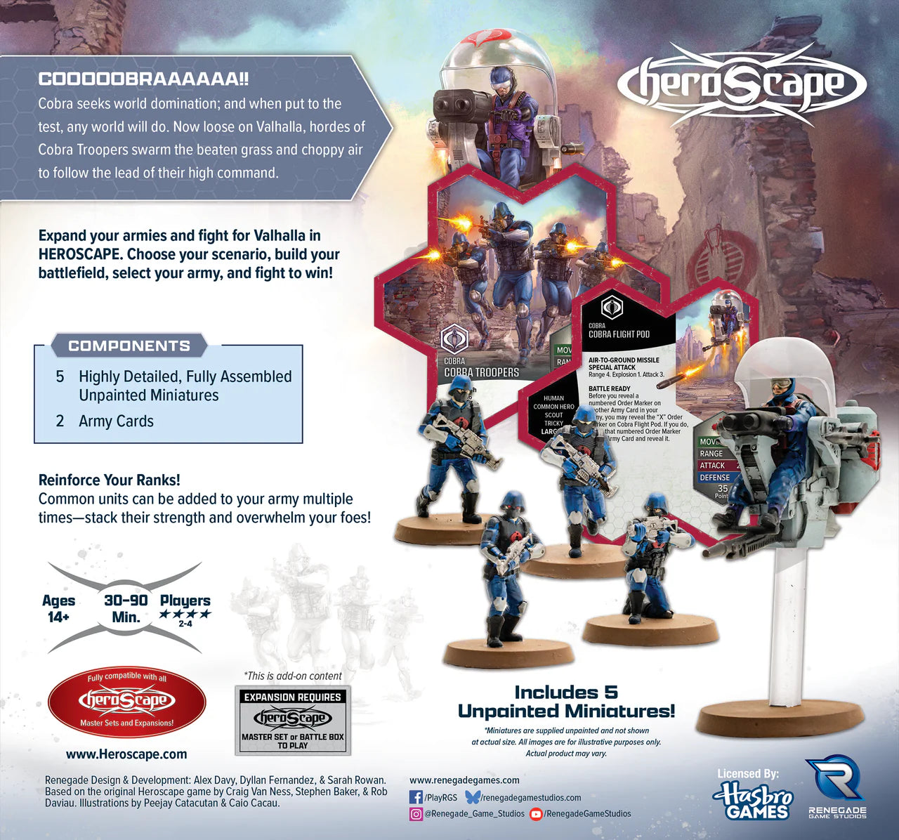 Heroscape: G.I. Joe - COBRA Troopers & COBRA Flight Pod Common Army Expansion