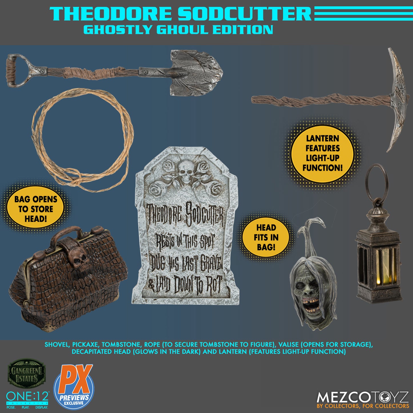 One-12 Collective Theodore Sodcutter Ghostly Ghoul Edition Previews Exclusive Action Figure