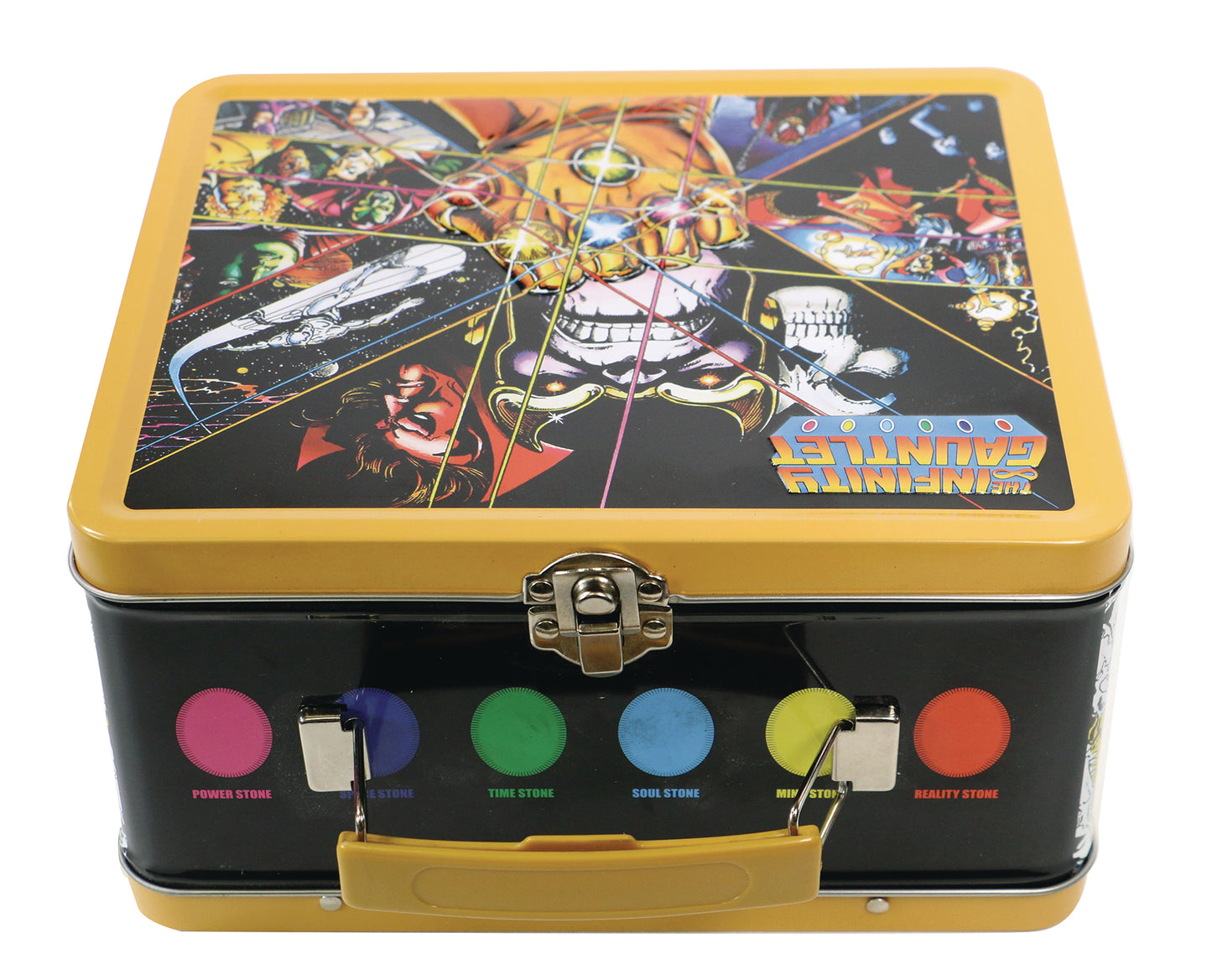Tin Titans The Infinity Gauntlet Previews Exclusive Lunch Box W/Bev Con