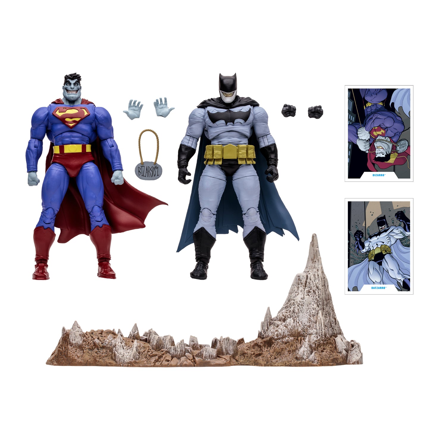 DC Collector Bizzarro & Batzarro 7in Scale Action Figure 2 Pack - In Stock