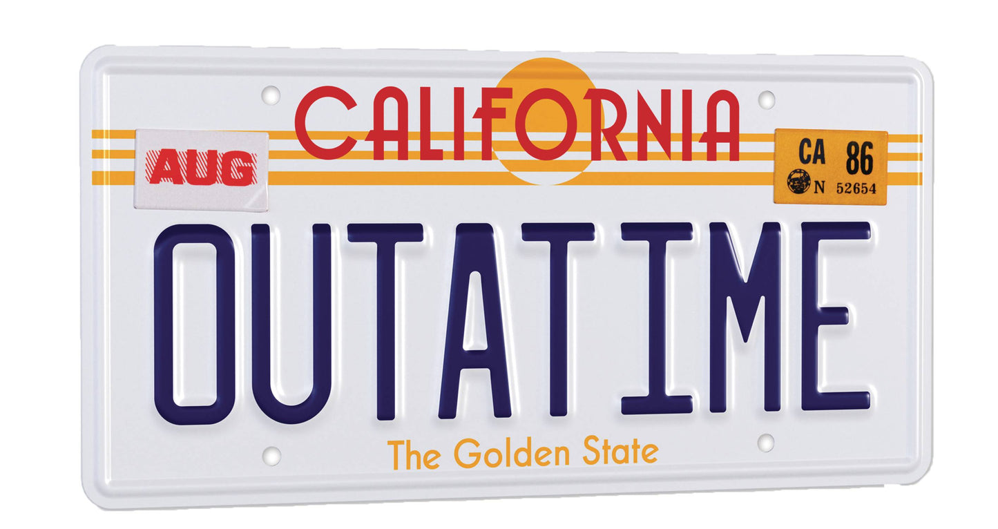 Back To The Future OUTATIME Replica License Plate - In Stock!