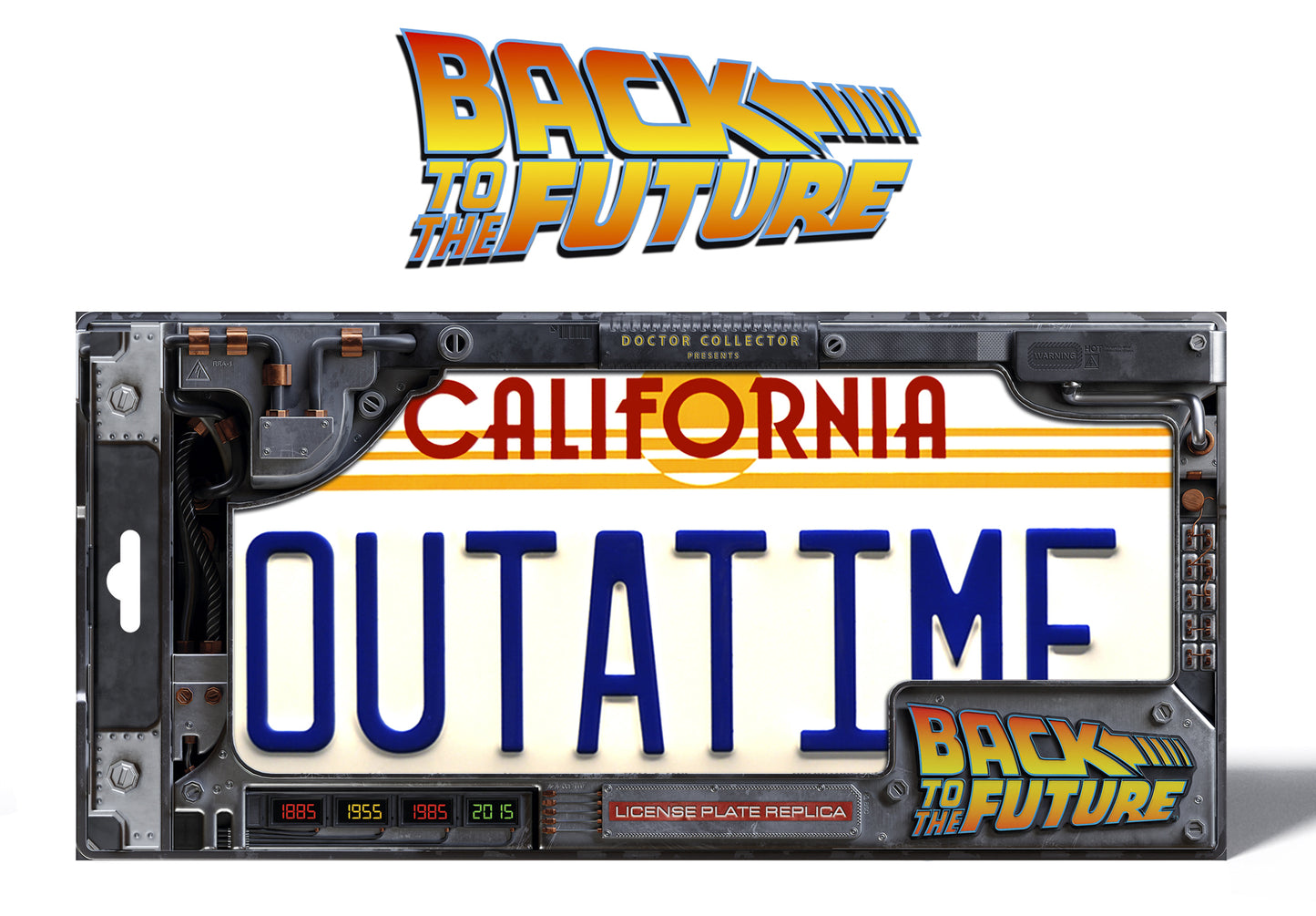 Back To The Future OUTATIME Replica License Plate - In Stock!