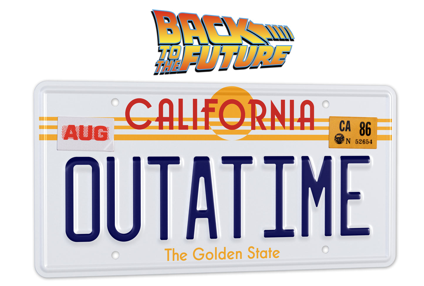 Back To The Future OUTATIME Replica License Plate - In Stock!