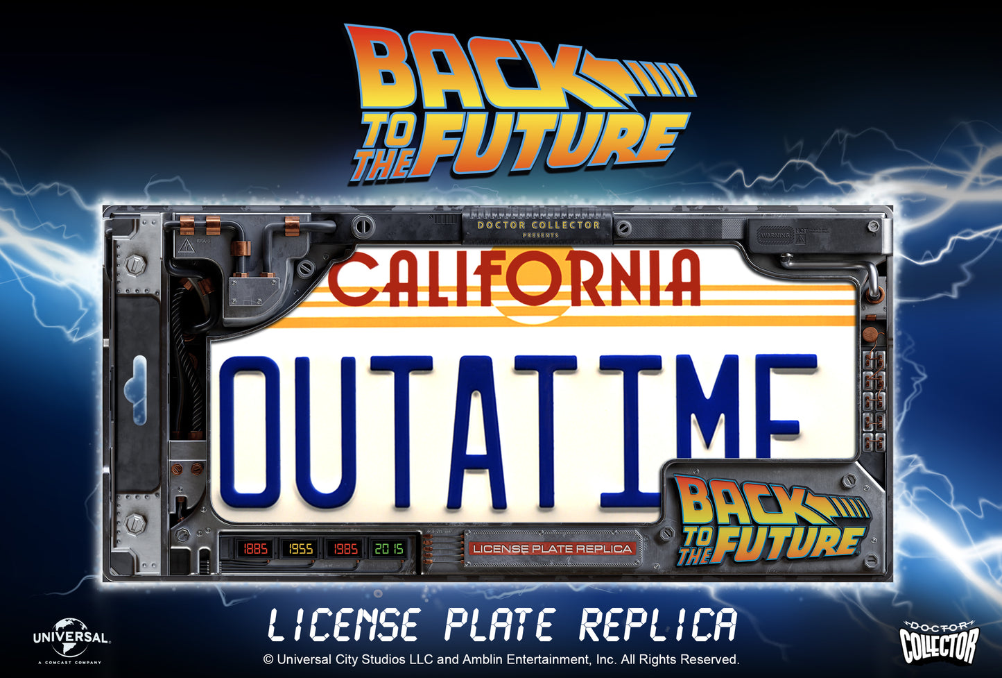 Back To The Future OUTATIME Replica License Plate - In Stock!