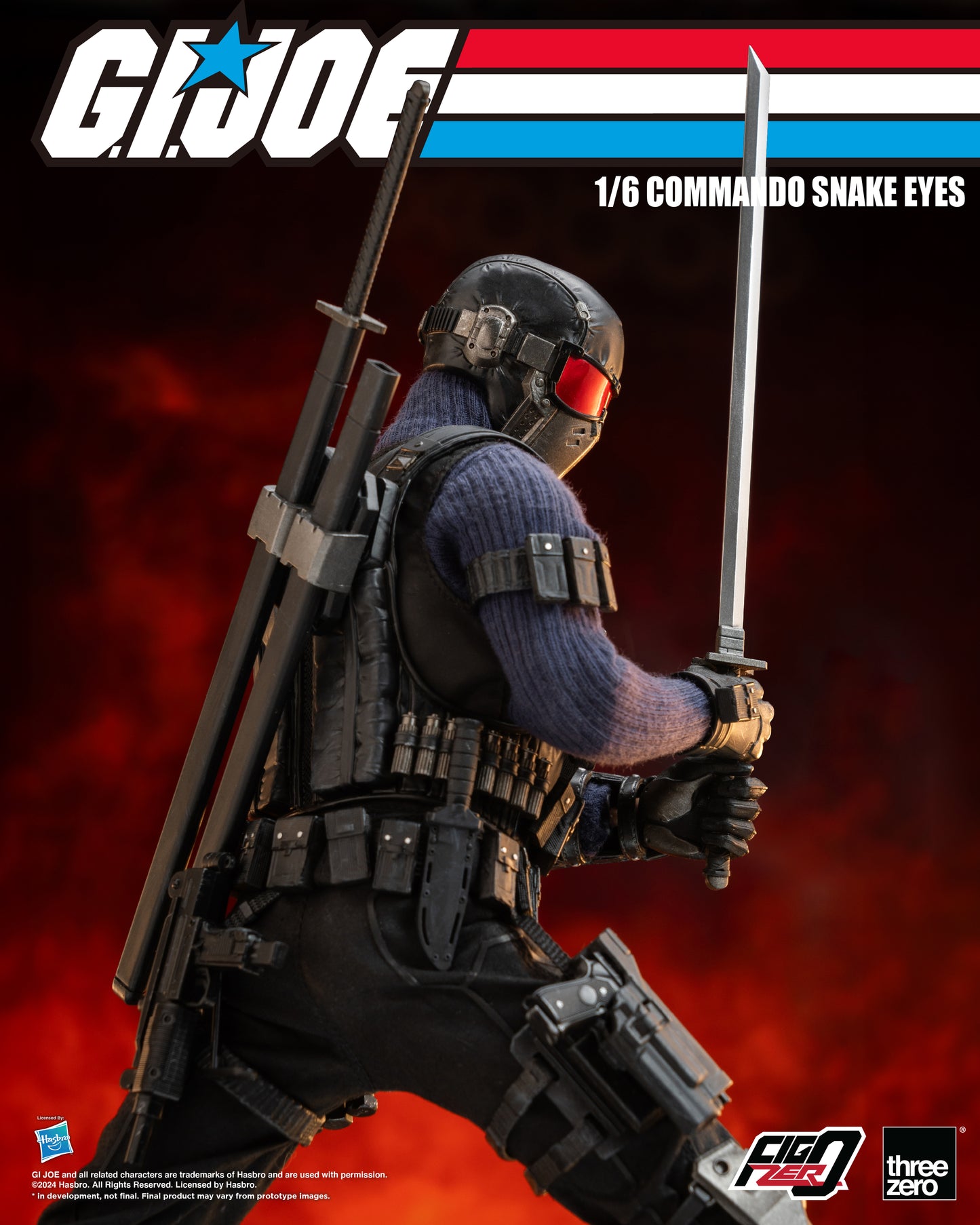 GI Joe Commando Snake Eyes FigZero 1/6 Scale Action Figure by Threezero