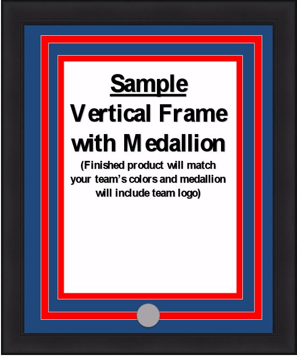 NHL Hockey Photo Picture Frame Kit - Florida Panthers (Red Matting, Navy Trim)