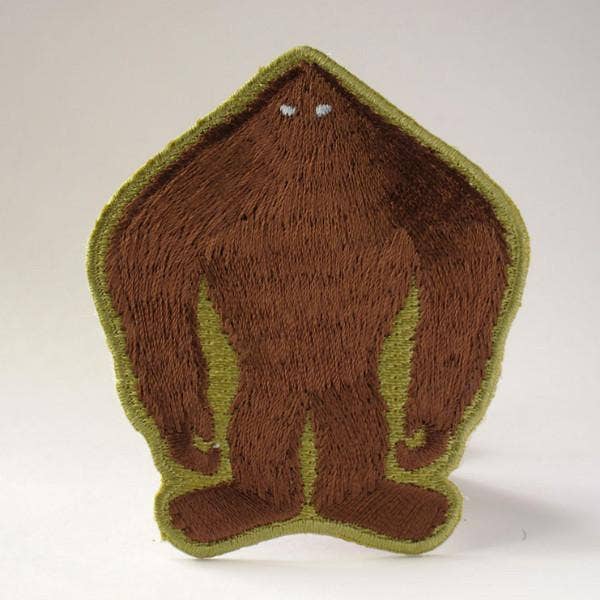 Sasquatch Silhouette Embroidered Patch: Iron On