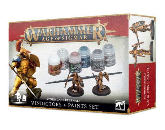 Games Workshop Warhammer Age of Sigmar Stormcast Eternals Vindictors + Paints Set