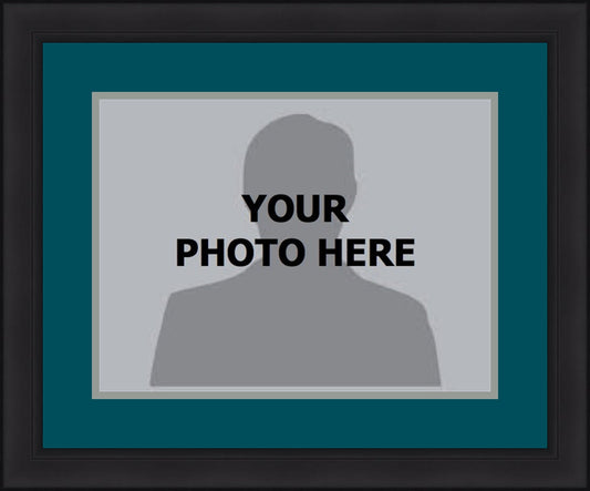 MLB Baseball Photo Picture Frame Kit - Seattle Mariners (Northwest Green Matting, Gray Trim)