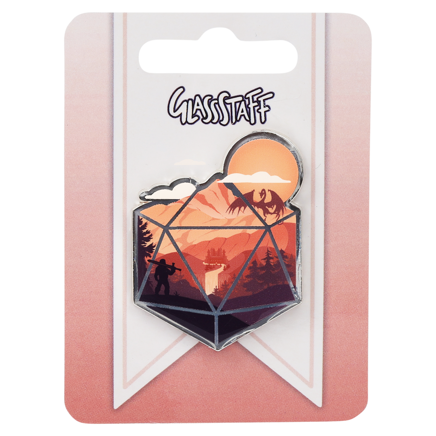 Enamel Pin: D20 Hero
